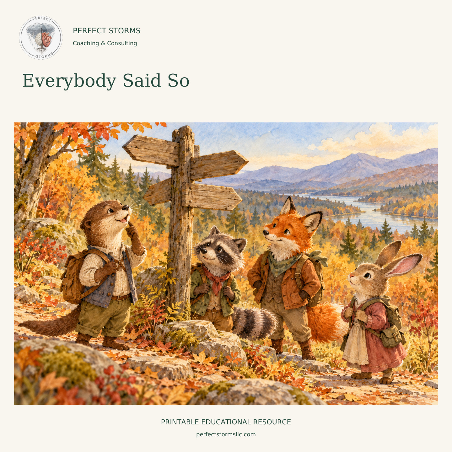 Everybody Said So woodland product illustration