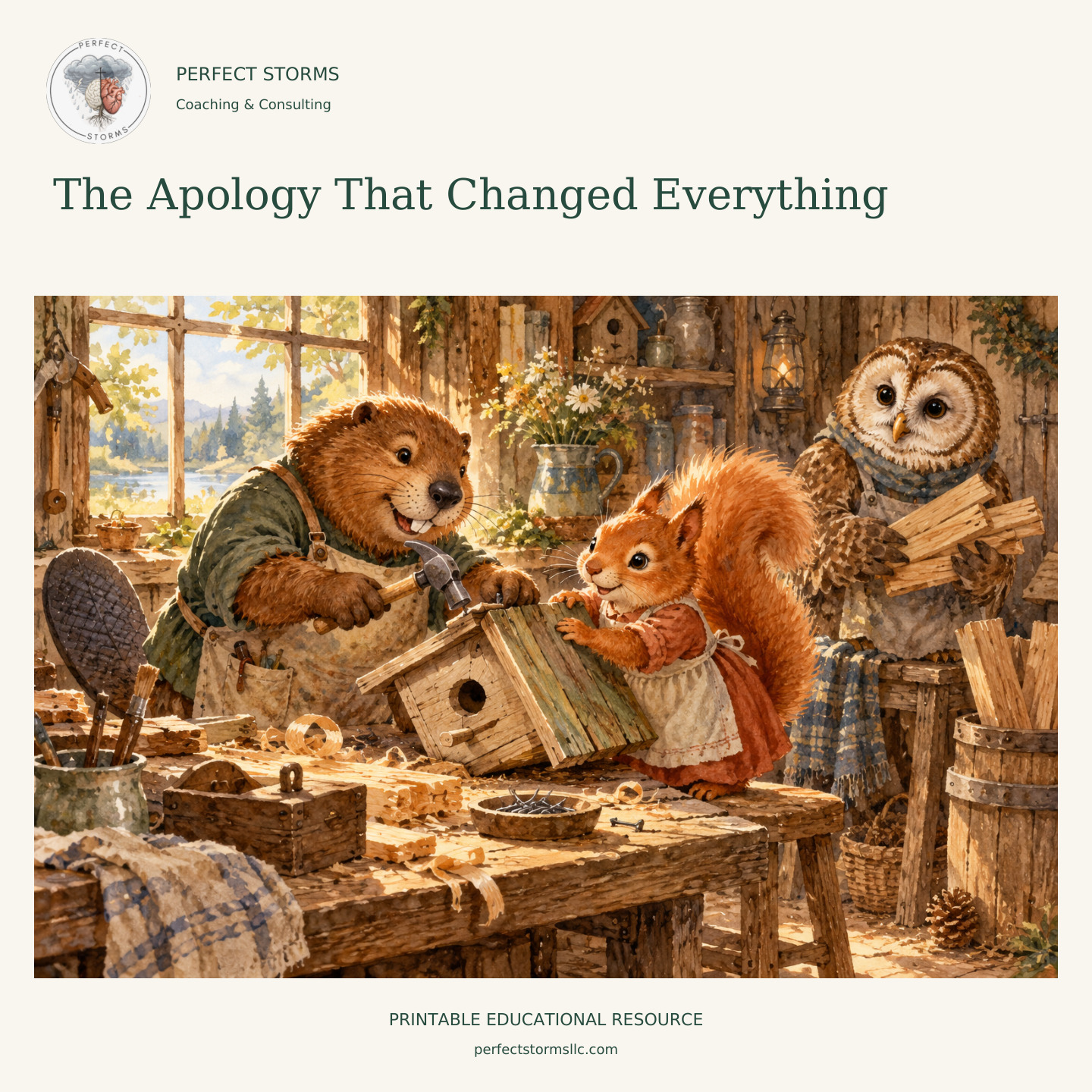 The Apology That Changed Everything woodland product illustration