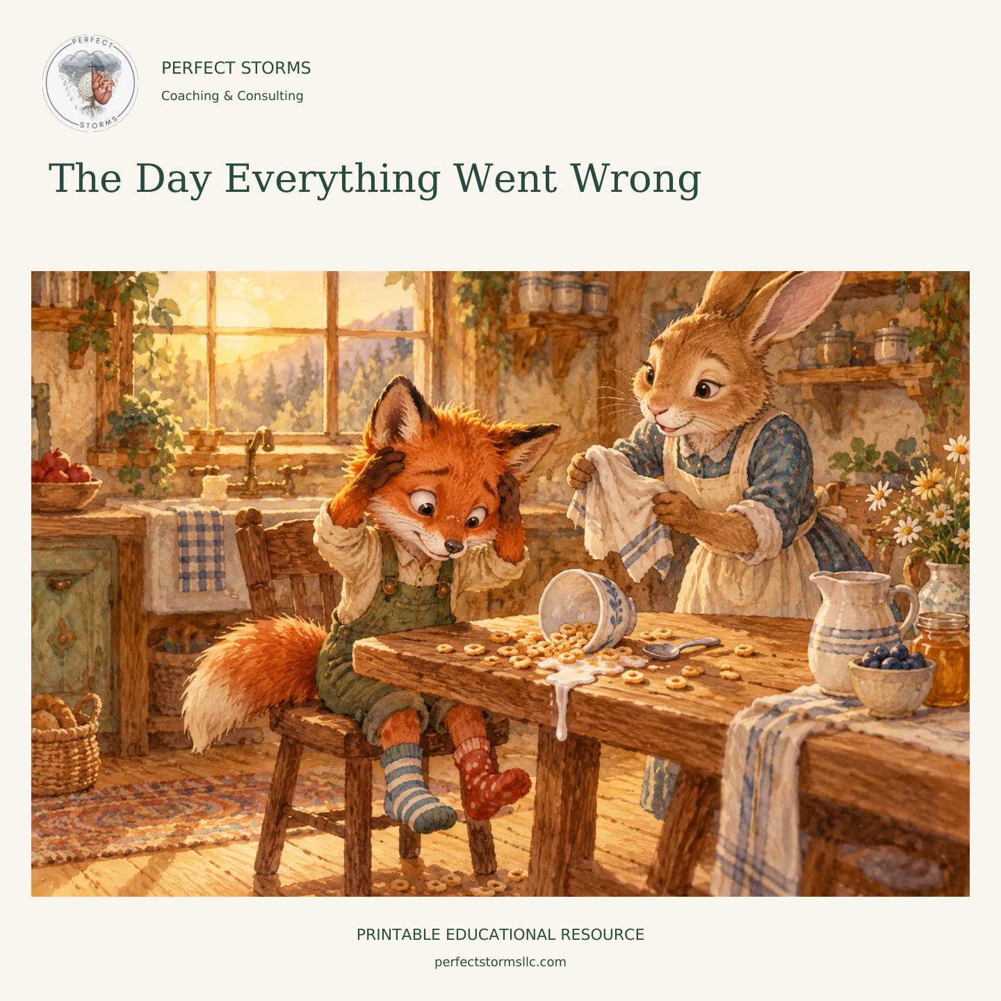 The Day Everything Went Wrong woodland product illustration