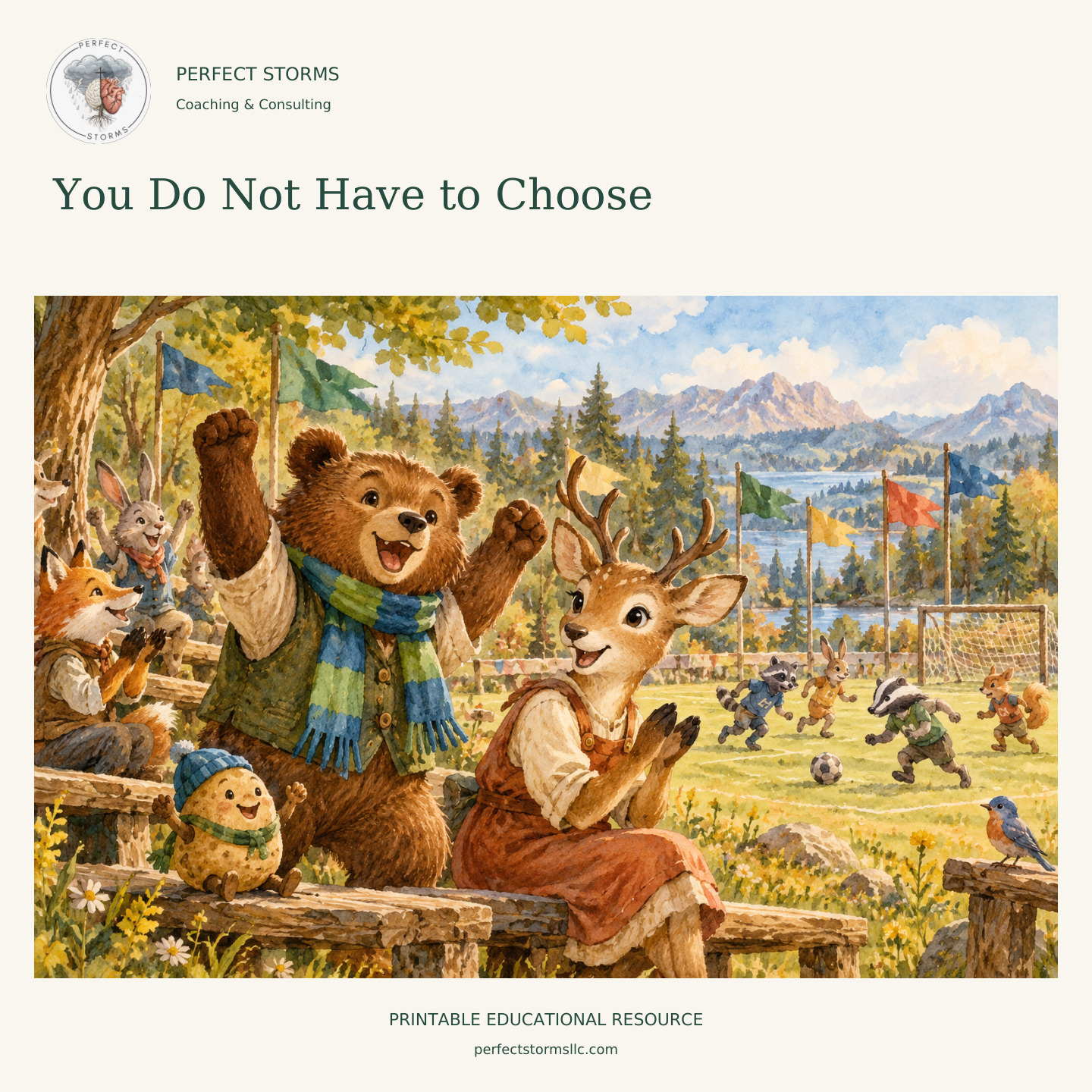You Do Not Have to Choose woodland product illustration